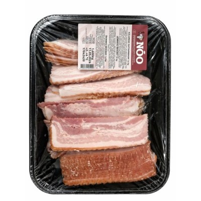 Pork belly hot smoked sliced, NOO, 1,6 kg